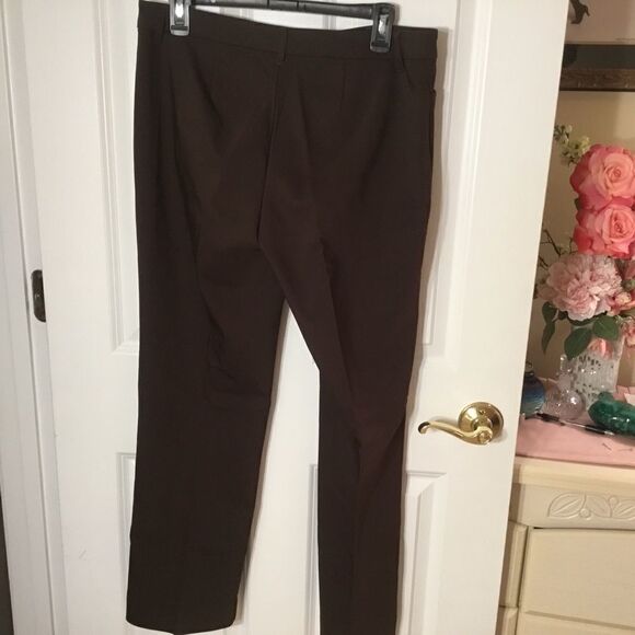 NWOT. Christopher Banks Women’s Sz 8S Brown Straight Leg Slacks - Picture 6 of 11